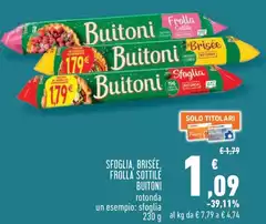 Buitoni - Sfoglia, Brisèe, Frolla Sottile