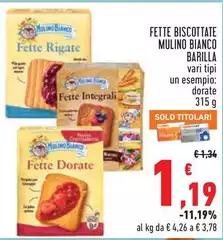 Barilla - Fette Biscottate Mulino Bianco Barilla - Fette Biscottate Mulino Bianco
