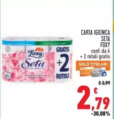 Foxy - Carta Igienica Seta