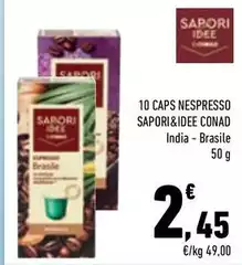 Sapori - 10 Caps Nespresso &Idee