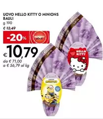 Bauli - Uovo Hello Kitty O Minions Bauli - Uovo Hello Kitty O Minions