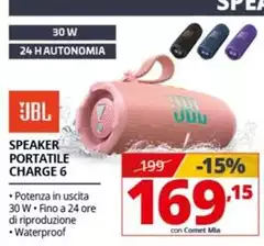 Jbl - Speaker Portatile Charge 6
