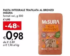 Misura - Pasta Integrale Trafilata Al Bronzo