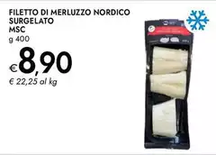 Filetto Di Merluzzo Nordico Surgelato MSC Filetto Di Merluzzo Nordico Surgelato MSC