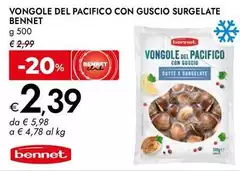 Benent - Vongole Del Pacifico Con Guscio Surgelate Benent - Vongole Del Pacifico Con Guscio Surgelate