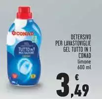 Conad - Detersivo Per Lavastoviglie Gel Tutto In 1