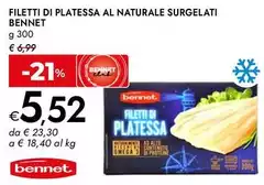 Benent - Filetti Di Platessa Al Naturale Surgelati Benent - Filetti Di Platessa Al Naturale Surgelati