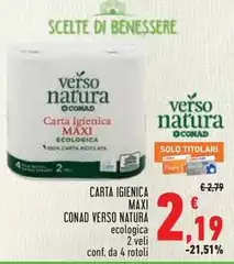 Benessere - Carta Igienica Maxi Verso Natura