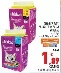 Whiskas - Cibo Per Gatti Pranzetti In Salsa