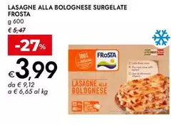 Frosta - Lasagne Alla Bolognese Surgelate