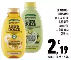 Garnier - Shampoo Balsamo Ultradolce