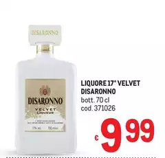 Disaronno - Liquore 17° Velvet