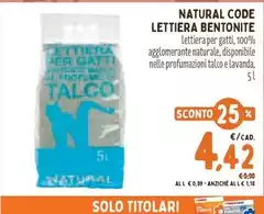 Natural - Lettiera Bentonite