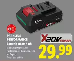 Parkside Performance - Batteria Smart 4 Ah