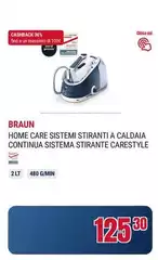 Braun - Home Care Sistema Stiranti A Caldaia Continua Sistema Stirante Carestyle