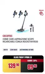 Cecotec - Home Care Aspirazione Scope Ricaricabili Conga Rockstar R550 Cecotec - Home Care Aspirazione Scope Ricaricabili Conga Rockstar R550