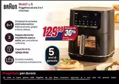 Braun - Multifiry 5 Friggitrice Ad Aria 3 In 1 Hsb705k