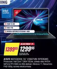 Asus - Notebook 16" V3607VM-RP036WS