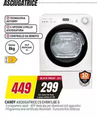 Candy - Asciugatrice Cs Eh8n7lbe-s