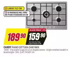 Candy - Piano Cottura CHW74WX