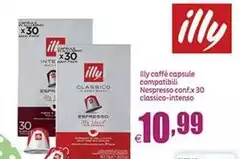Illy -  Caffè Capsule Compatibili Nespresso Conf.x30 Classico-Intenso