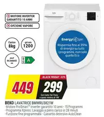 Beko - Lavatrice Bmwru3821w