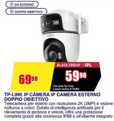 Tp Link - IP Camera IP Camera IP Camera Esterno Doppio Obiettivo