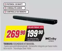 Yamaha - Soundbar ATSB300BL Yamaha - Soundbar ATSB300BL