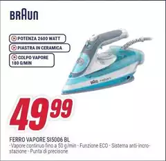 Braun - Ferro Vapore SI5006 BL