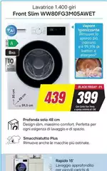 Samsung - Lavatrice 1400 Giri Ww80fg3m05awet