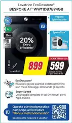 WW11DB7B94GB Lavatrice Caricamento Frontale 899 L A Bianco