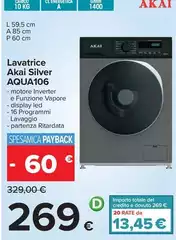 Akai - Lavatrice AI SIVVER