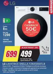 LG - Lavatrice Snella Fanx50S8TLB