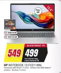 HP - Notebook 15fc0118nl