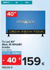 Tv Led 40" Mod. Ir-40vab11