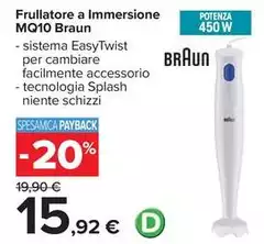 Braun - Frullatore A Immersione MQ10