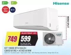 Hisense - Kit 18000 Btu Halo+ CBXS1818RG+ATXS18RWW