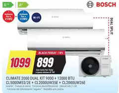 Bosch - Climate 2000 Dual Kit Kit 2000 + 12000 Btu Cl5000m53/ze+ Cl2000uw35e+ Cl2000uw26e