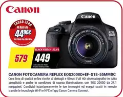 Canon - Fotocamera Reflex EOS2000D+EF-S18-55MMEDC Canon - Fotocamera Reflex EOS2000D+EF-S18-55MMEDC