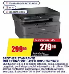 Brother - Stampante Multifunzione Laser DCP-L2627DWXL Brother - Stampante Multifunzione Laser DCP-L2627DWXL