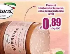 Fiorucci - Mortadella Suprema Con E Senza Pistacchi
