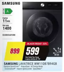 Samsung - Lavatrice WW11DB7B94GB