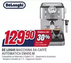 De Longhi - Macchina Da Caffè Automatica Em450.M De Longhi - Macchina Da Caffè Automatica Em450.M