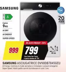 Samsung - Asciugatrice DV90DB7845GEU