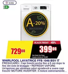 Whirlpool - Lavatrice Ffb 1048 Bsv IT Freshcare
