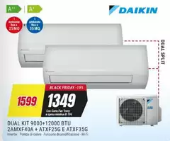 Daikin - Kit 90000+12000 Btu 2amxf40a + ATXF25G E ATXF35G