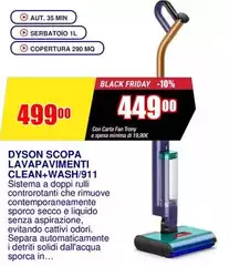 Dyson - Scopa Lava Pavimenti Clean+Wash/911