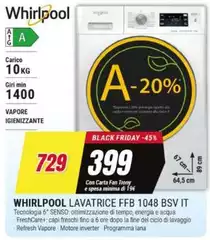 Whirlpool - Lavatrice Ffb 1048 Bsv It
