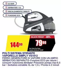 Vaporella Simply Polti Sistema Stirante