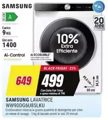 Samsung - Lavatrice WW90DG6U85LKU